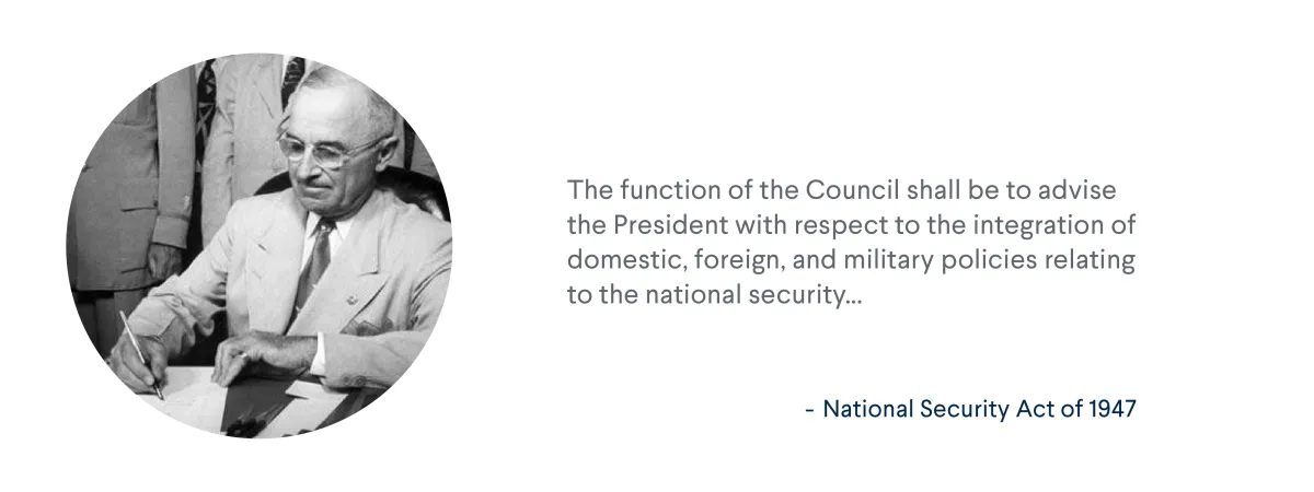 Quote from National Security Act of 1947