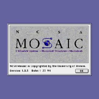 A screenshot of the Mosaic 1.0.3 web browser.