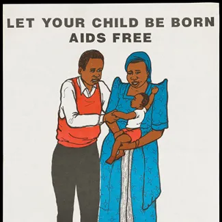 An early poster from the Ugandan Ministry of Health advertising safer sex practices, 1993.