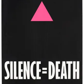 An ACT-UP poster for the SILENCE = DEATH campaign, 1987.