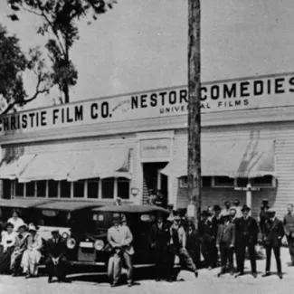 Nestor Studios, the first motion picture studio in Hollywood, in 1913.