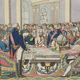 A depiction of the Congress of Vienna.