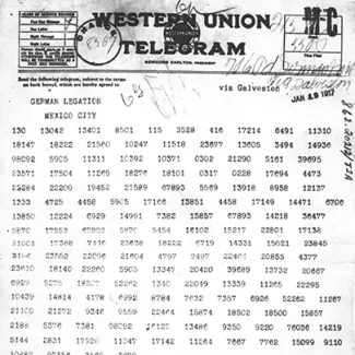 The Zimmerman telegram.