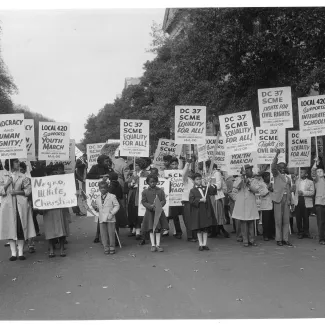 The Lincoln Memorial Youth March for Integrated Schools on October 25, 1958.